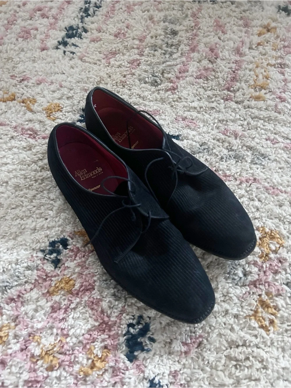 Allen Edmonds black Suede Spencer Shoe 12